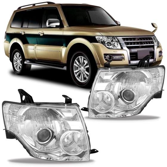 Imagem de Par Farol Pajero Full 2008 2009 2010 2011 2012 2013 2014 Elétrico