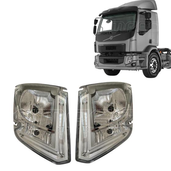 Imagem de Par Farol Volvo Vm 270 330 Após 2015 Com Led