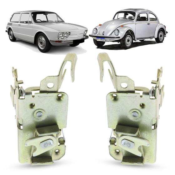 Imagem de Par Fechadura da Porta Dianteira Volkswagen Brasilia 1973 a 1982 Fusca 1971 a 1996 TL 1970 a 1976 Variant 69 a 81
