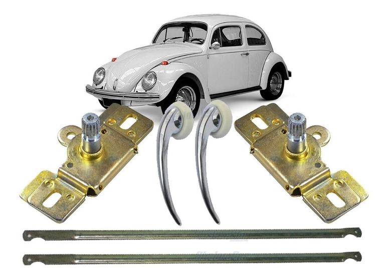 Imagem de Par Fechadura Vareta Interna Porta Comando Vw Fusca 1977    