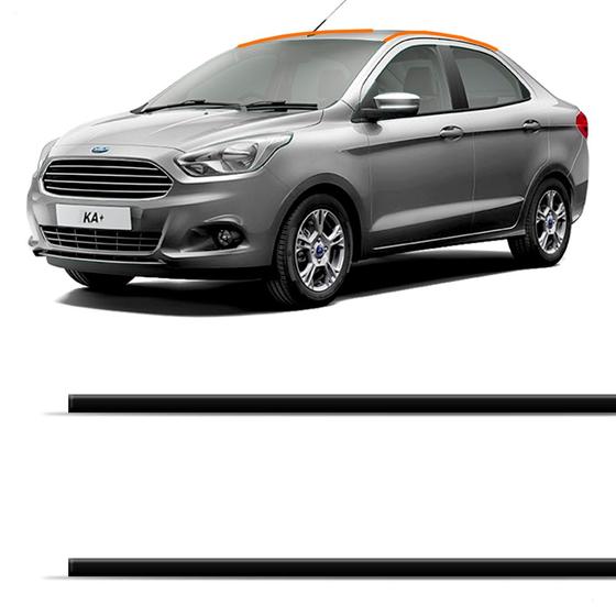 Imagem de Par Friso Borracha Vedação Canaleta De Teto Ford Ka Sedan 2014 2015 2016 2017 2018 2019 2020 2021