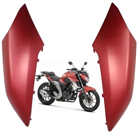 Imagem de Par Guia Ar Aba Tanque Superior Fazer 250 Fz25 Vermelho Fosco 2018 2019