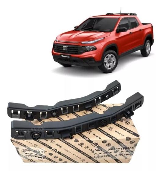 Imagem de Par Guia Parachoque Dianteiro Fiat Toro 2016 2017 2018 2019 2020 2021 2022 2023 2024 Original