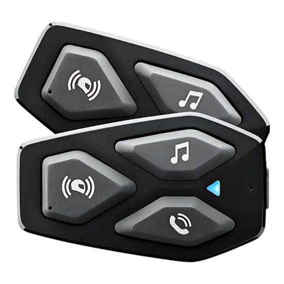 Imagem de Par Intercomunicador Bluetooth para Capacete Moto Interphone Ucom 3 Duplo