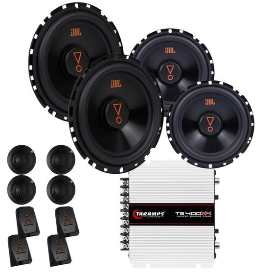 Imagem de Par Kit 2 Vias JBL Multisystem 62VMS80 160 Watts Rms + Módulo Taramps TS400x4