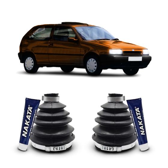 Imagem de Par Kit Coifa Borracha Graxa Abraçadeira Homocinética Original Nakata Lado Roda Fiat Tipo 1.6 1994 1995 1996 1997 1998