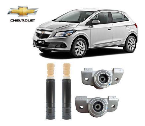 Imagem de Par Kit Coxim Batente Coifa Amortecedor Traseiro Gm Onix 2013 2014 2015