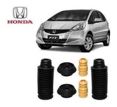 Imagem de Par Kit Coxim Batente Coifa Dianteiro Honda New Fit 2011 2012 2013 2014