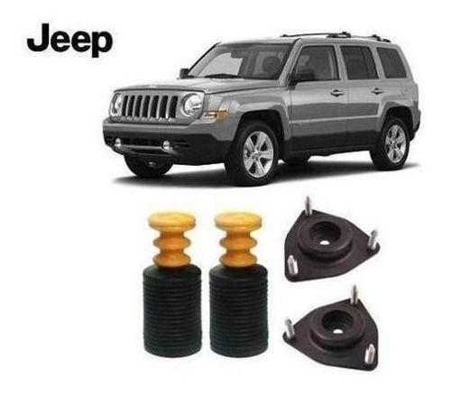 Imagem de Par Kit Coxim Batente Coifa Dianteiro Jeep Patriot 2010 2011 2012 2013 2014