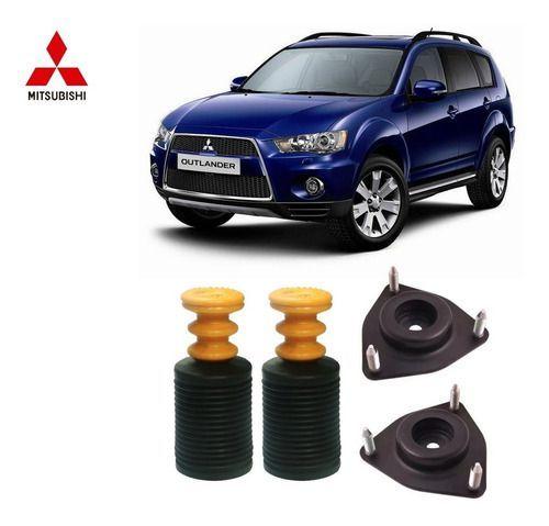 Imagem de Par Kit Coxim Batente Coifa Dianteiro Mitsubishi Outlander 2008 2009 2010