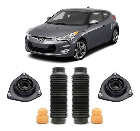 Imagem de Par Kit Coxim Batente Dianteiro Veloster 2011 2012 2013 2014