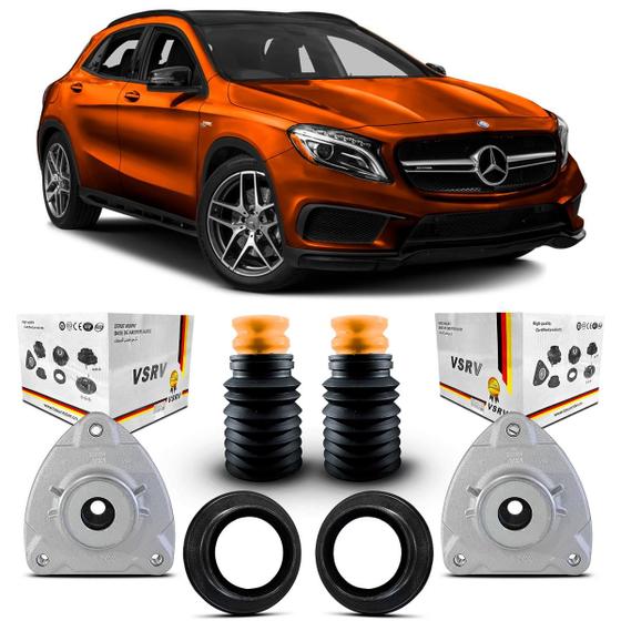 Imagem de Par Kit Coxim Rolamento VSRV Batente Coifa Amortecedor Dianteiro Mercedes Benz GLA45 AMG 2014 2015 2016 2017 2018 2019