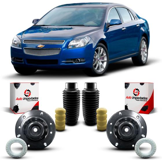 Imagem de Par Kit Coxim Suporte Batedor Rolamento Batente Coifa Superior Amortecedor Dianteiro Chevrolet Malibu 2010 2011 2012