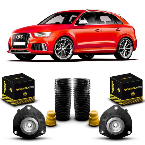 Imagem de Par Kit Coxim Suporte Original Axios Batente Coifa Amortecedor Dianteiro Audi Q3 2012 2013 2014 2015 2016 2017 2018 2019