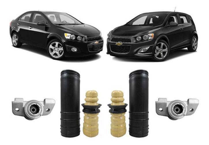 Imagem de Par Kit Coxim Traseiro Chevrolet Sonic 2012 2013 2014