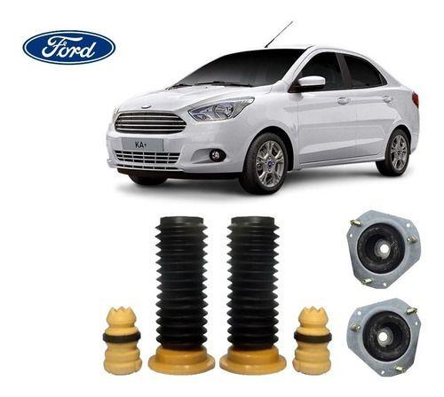 Imagem de Par Kit Do Amortecedor Dianteiro Coxim Batente Coifa Ford Novo Ka + Sedan 2015 2016 2017 2018 2019