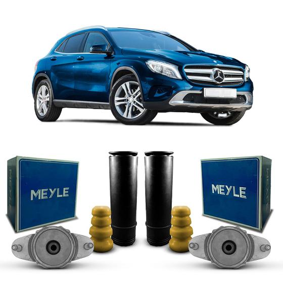 Imagem de Par Kit Suporte Coxim Batedor Batente Coifa Amortecedor Traseiro Mercedes Benz GLA 200 2014 2015 2016 2017 2018 2019