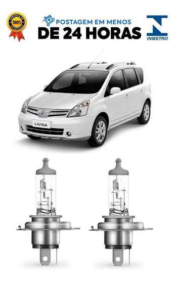 Par Lampada Farol Livina 2010 2011 2012 2013 2014 2015 H4 Menor preço em Par Lampada Farol Livina 2010 2011 2012 2013 2014 2015 H4