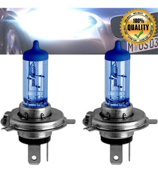 Par Lampada H4 Super Branca Efeito Xenon 8500k 12v 60/55w Tamanho:H4 SUPER BRANCA Menor preço em Par Lampada H4 Super Branca Efeito Xenon 8500k 12v 60/55w Tamanho:H4 SUPER BRANCA