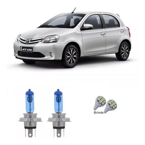 Imagem de Par Lâmpada H4 Super Branca Farol + Led Toyota Etios