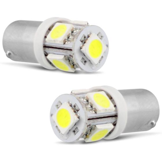 Par Lâmpada LED BA9S 69 1 Polo 5 Leds 12V 1,5W Trava Reta Branca para Aplicação Luz Lateral Menor preço em Par Lâmpada LED BA9S 69 1 Polo 5 Leds 12V 1,5W Trava Reta Branca para Aplicação Luz Lateral