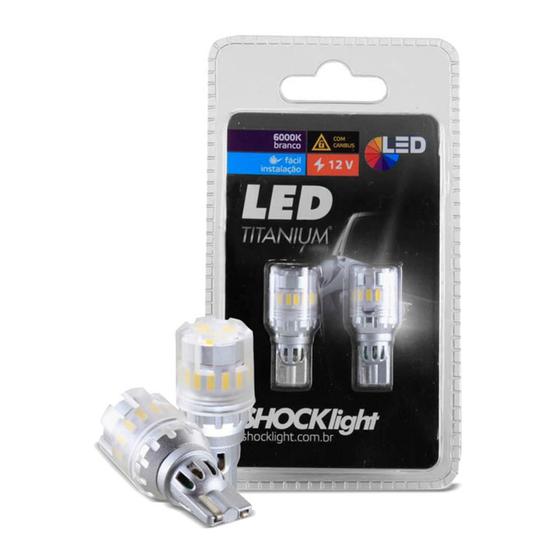 Imagem de Par Lâmpada Led Esmagada T15 18 SMD-4014 Com Canbus 6000k 12v