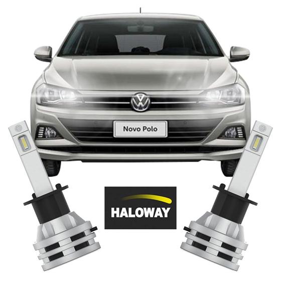 Imagem de Par Lâmpada LED Farol Alto Polo 2017/2022 6500K Haloway