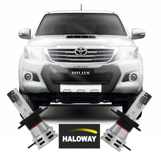 Imagem de Par Lâmpada Led Farol Hilux 2012/2015 6500K Haloway