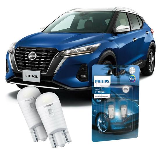 Par Lâmpada Led Farolete Kicks Philips Ultinon Menor preço em Par Lâmpada Led Farolete Kicks Philips Ultinon