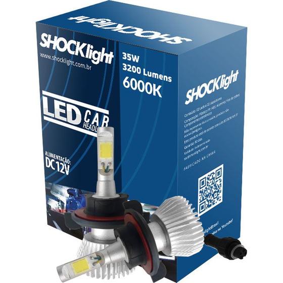 Imagem de Par Lâmpada Led H13 Headlight Shocklight 6000k 12V 35W