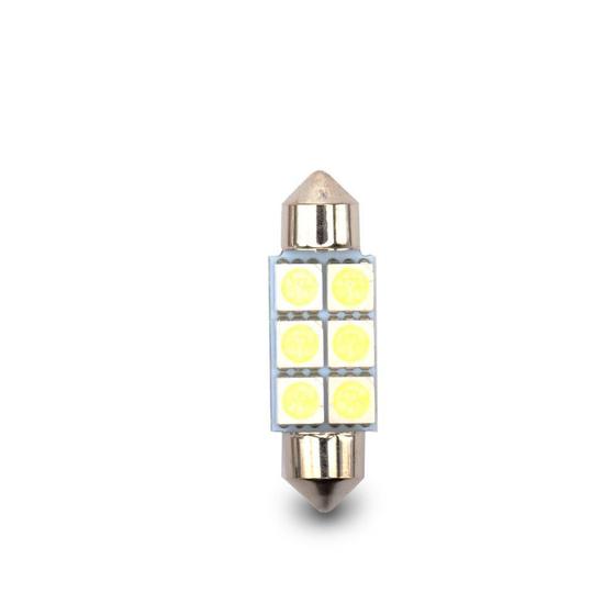 Imagem de Par Lâmpada Led Interior Caminhão Torpedo 6 Leds 41Mm 5050