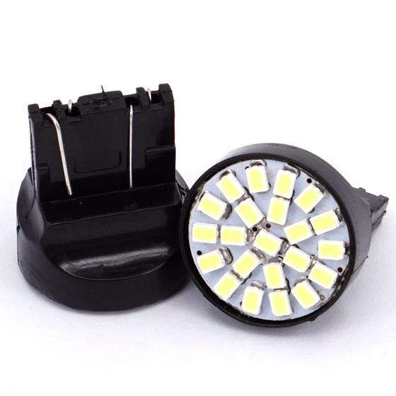 Imagem de Par Lâmpada Led Pingão T20 22 Leds 1 Polo 2 Polos Ré Freio