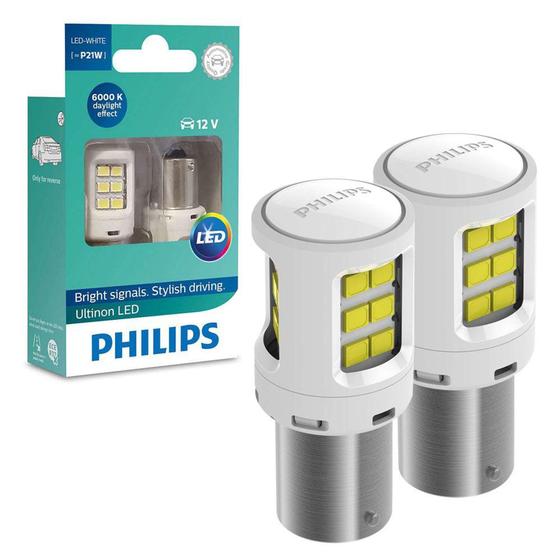 Par Lâmpada LED Sinalização Ré P21W Philips Ultinon LED Menor preço em Par Lâmpada LED Sinalização Ré P21W Philips Ultinon LED
