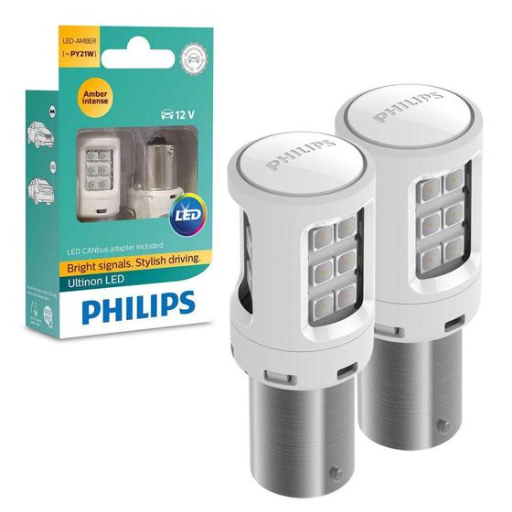 Imagem de Par Lâmpada LED Sinalização Seta PY21W Philips Ultinon LED