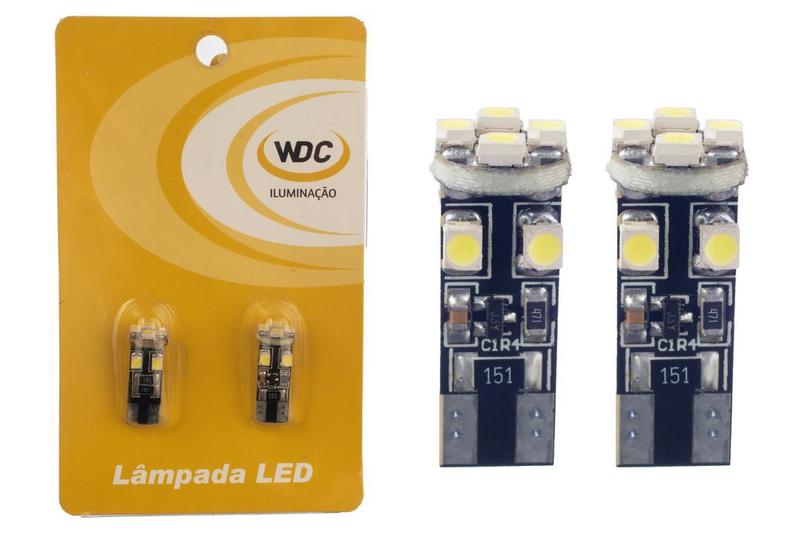 Imagem de Par lâmpada led t10 pingão (9 leds grandes com canbus) - wdc0850