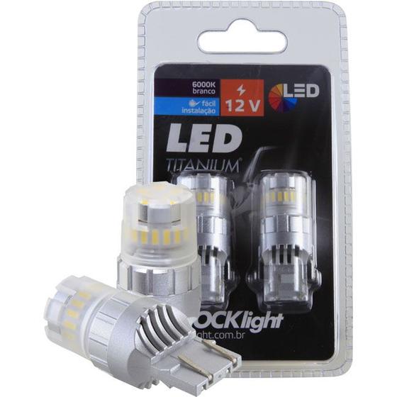 Imagem de Par Lâmpada Led Titanium T20 2 Polos 7443 Shocklight - (SLL-7443T-BC)