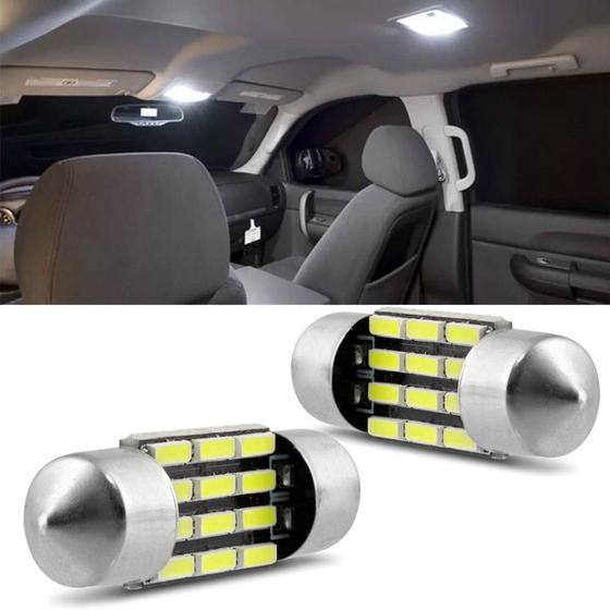 Par Lâmpada LED Torpedo 12 Leds 31MM 12V 4W Branca para Luz de Teto e Luz de Placa Menor preço em Par Lâmpada LED Torpedo 12 Leds 31MM 12V 4W Branca para Luz de Teto e Luz de Placa