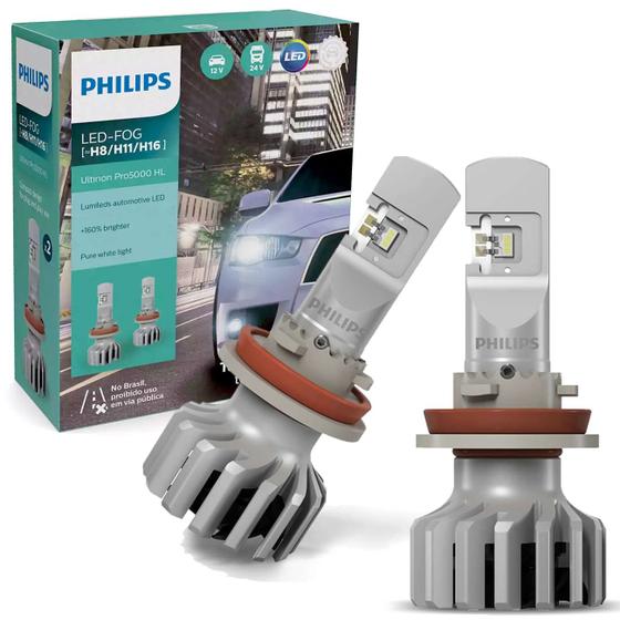 Par Lâmpada Philips LED Fog H8 H11 H16 Xtreme Ultinon Multi 6200K 35W Efeito Xenon Modelo Original Menor preço em Par Lâmpada Philips LED Fog H8 H11 H16 Xtreme Ultinon Multi 6200K 35W Efeito Xenon Modelo Original