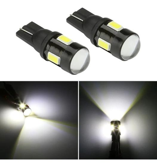 Par Lâmpada Pingo T10 6 Leds Com Projetor Farolete Teto - Lagos Importadora Imagem de Par Lâmpada Pingo T10 6 Leds Com Projetor Farolete Teto