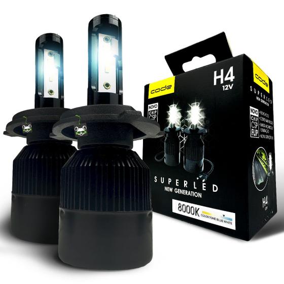 Imagem de Par Lâmpada Super Led New Csp Flip 3200l 8000k Encaixe H4