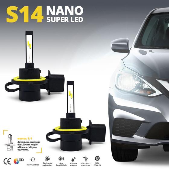 Imagem de Par Lâmpadas H13 Super Led S14 Nano 6000k Branco Shocklight