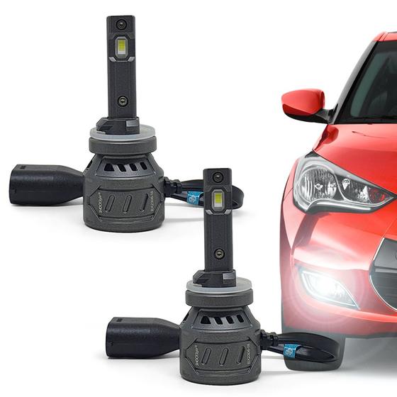 Imagem de Par Lâmpadas H27 Farol Milha Hyundai Elantra 2011 2012 2013 Ultra Led 10000 Lumens Canbus Canceller Não Acusa