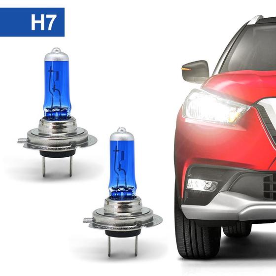 Imagem de Par Lâmpadas H7 Farol Baixo Ford Fiesta Super Branca Halogena Inmetro Gerlux 2007 2008 2009 2010 2011