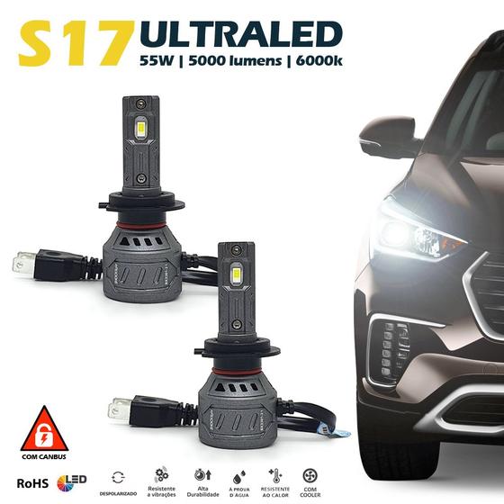 Imagem de Par Lâmpadas H7 Farol Baixo Sonata Ultra Led 10000 Lumens Canbus Canceller Não Acusa 2010 2011 2012 2013