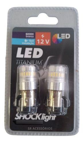 Imagem de Par Lâmpadas Led 2 Polos Shocklight Titanium 1157 6000k