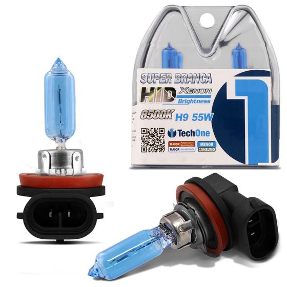 Par Lâmpadas Super Branca H9 8500K 55W 12V Efeito Xenon Aplicação Farol Menor preço em Par Lâmpadas Super Branca H9 8500K 55W 12V Efeito Xenon Aplicação Farol