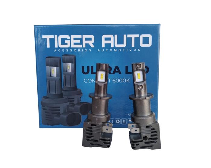 Imagem de Par Lâmpadas Ultra Led Compact H1 6000k 10000lm Tiger Auto