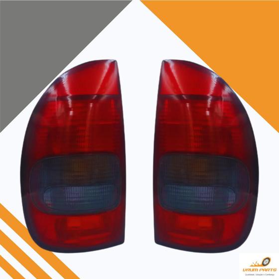 Imagem de PAR Lanterna Corsa Pick-up e Wagon 4P 1994 1995 1996 1997 1998 1999 FUMÊ