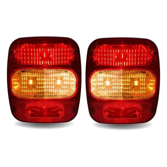 Imagem de Par Lanterna Ford Vw Euro 5 LED Cristal MT 24V