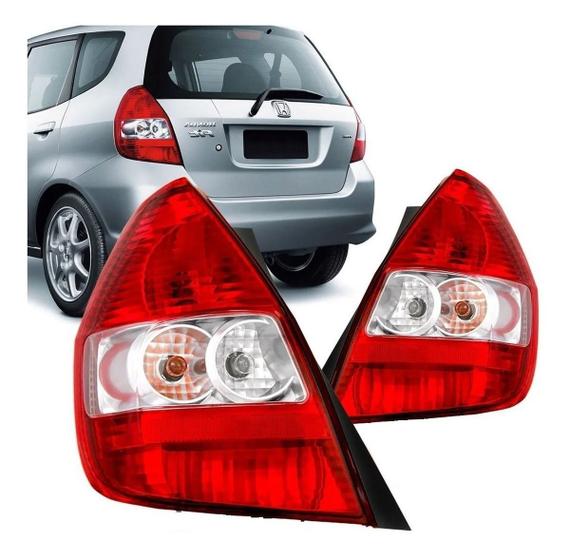 Imagem de Par Lanterna Honda Fit 2003 2004 2005 2006 2007 2008